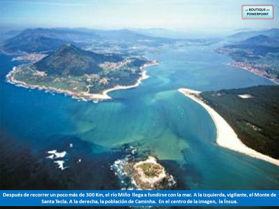Después de recorrer un poco más de 300 Km, el río Miño llega a fundirse con la mar.