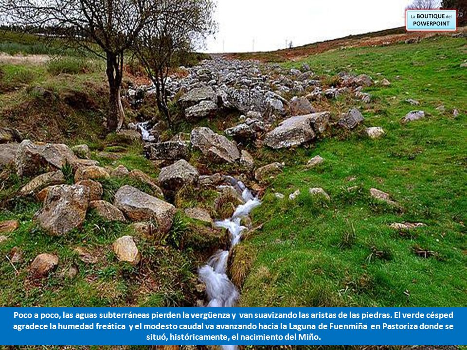 Poco a poco, las aguas subterráneas pierden la vergüenza y van suavizando las aristas de las piedras.