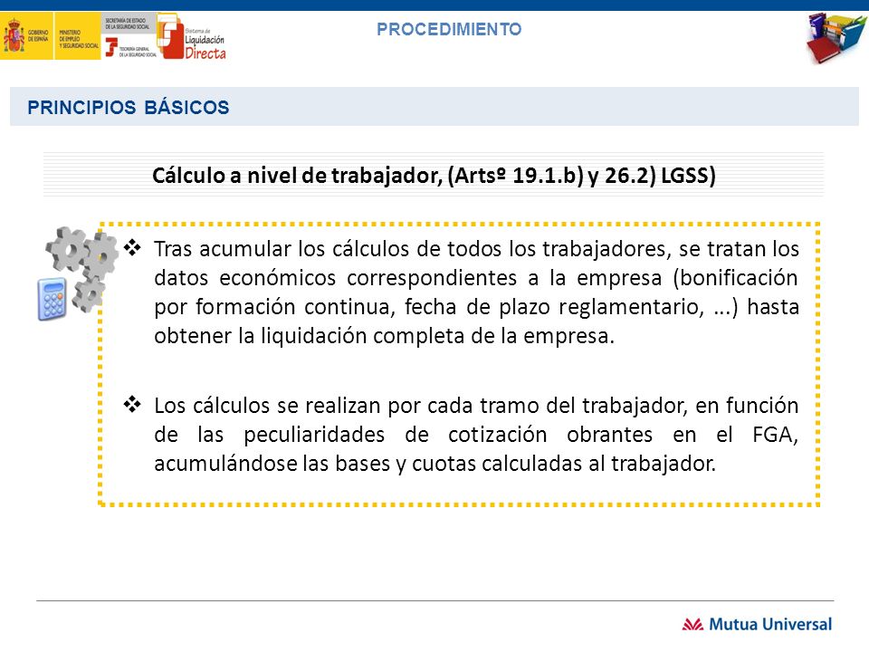 Cálculo a nivel de trabajador, (Artsº 19.1.b) y 26.2) LGSS)