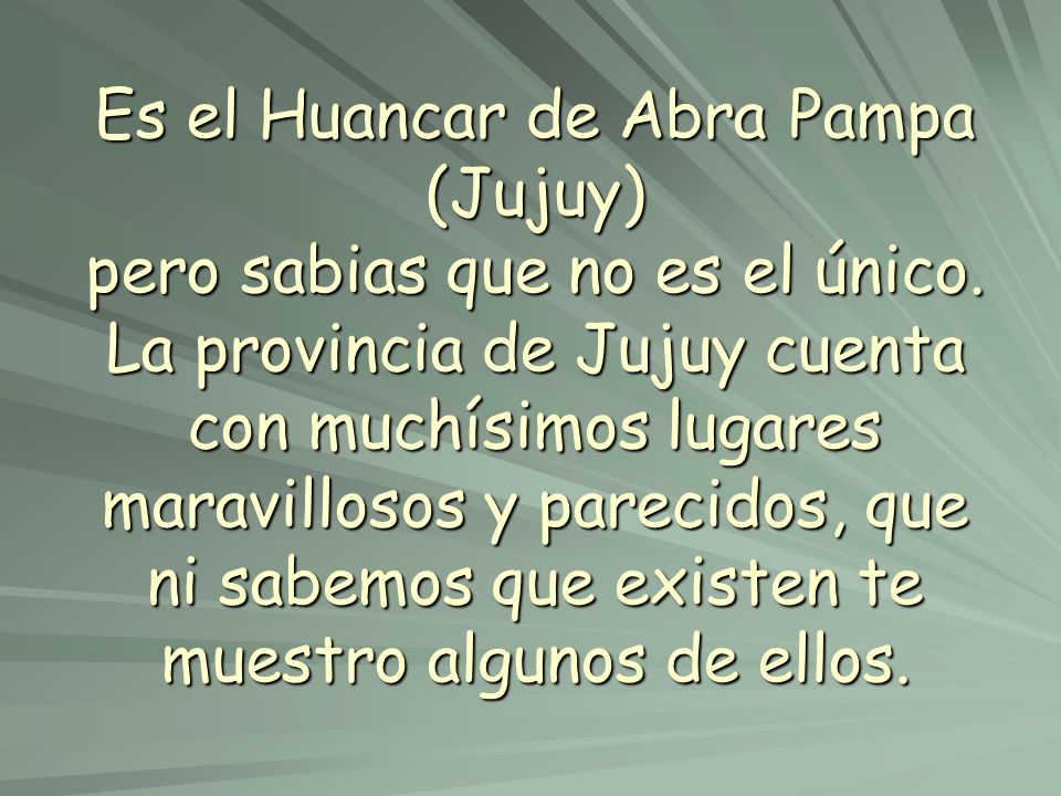 Es el Huancar de Abra Pampa (Jujuy) pero sabias que no es el único