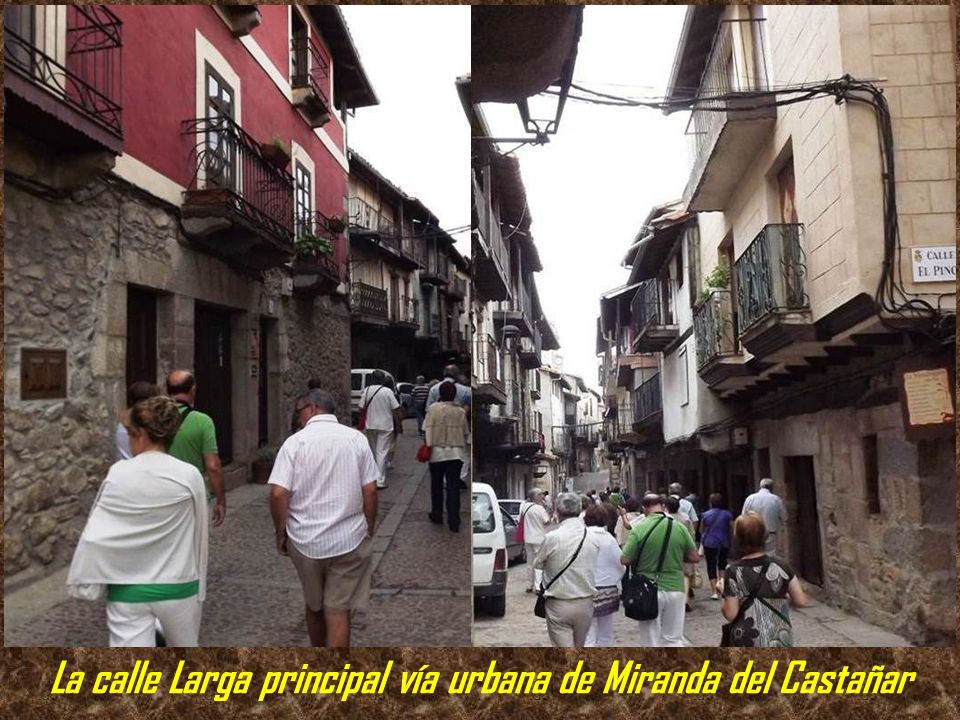 La calle Larga principal vía urbana de Miranda del Castañar