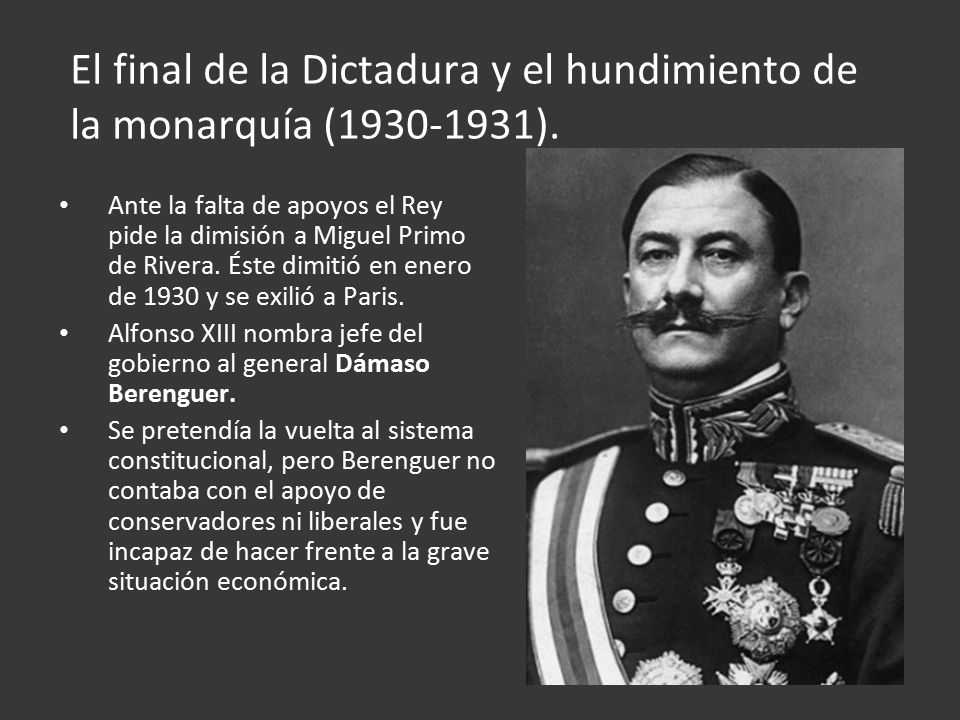 El final de la Dictadura y el hundimiento de la monarquía ( ).