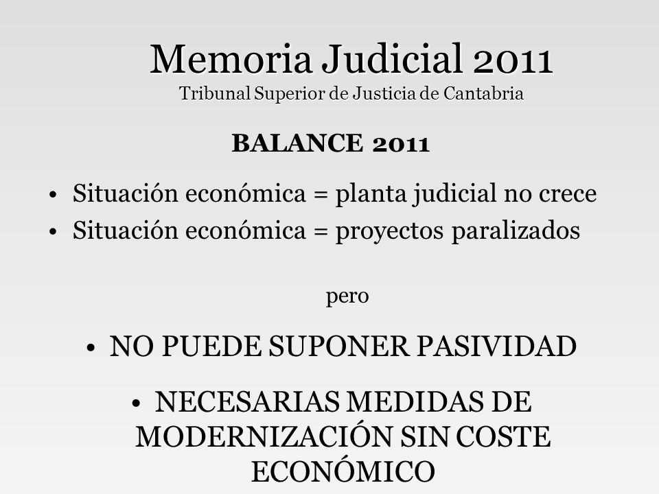 Memoria Judicial 2011 Tribunal Superior de Justicia de Cantabria