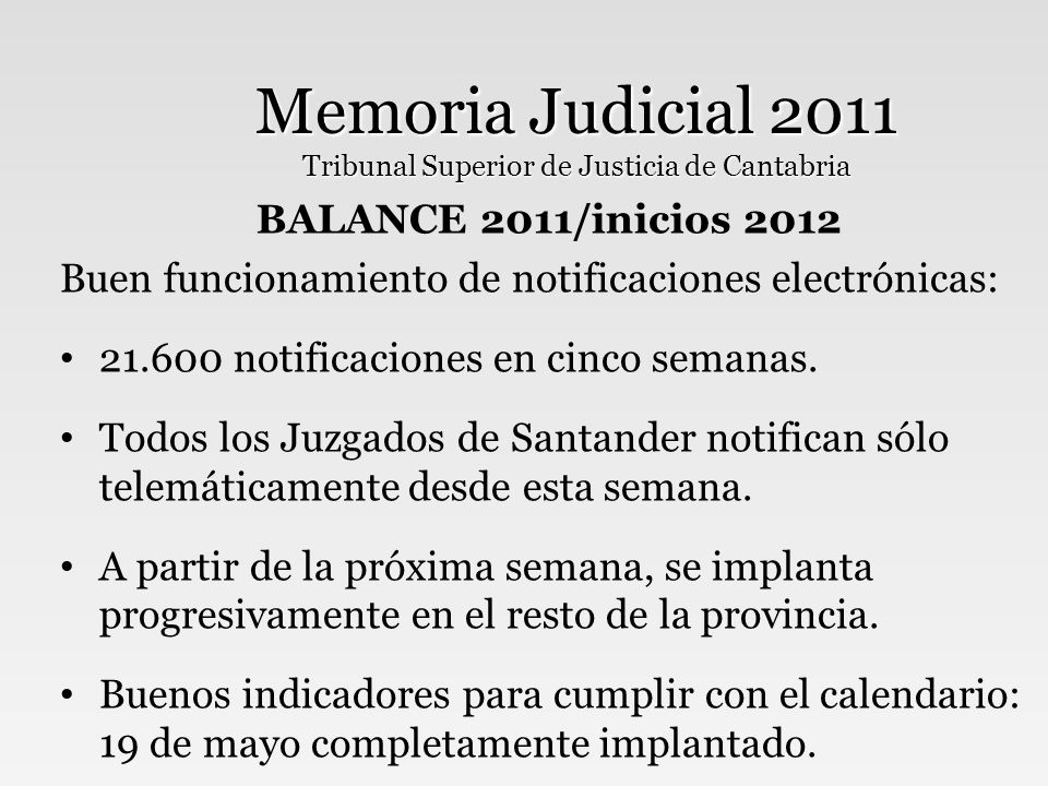 Memoria Judicial 2011 Tribunal Superior de Justicia de Cantabria