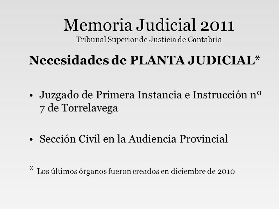 Memoria Judicial 2011 Tribunal Superior de Justicia de Cantabria