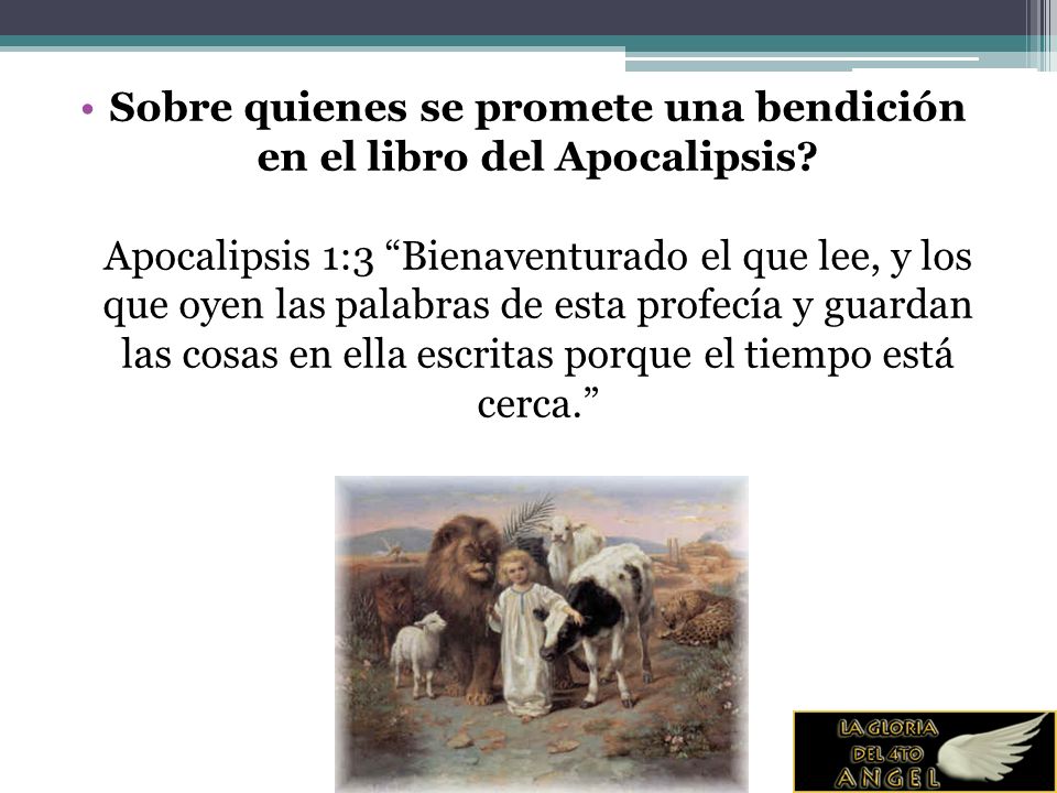 Sobre quienes se promete una bendición en el libro del Apocalipsis