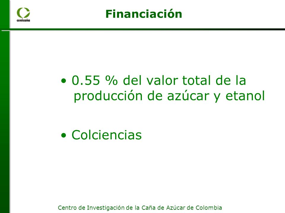 0.55 % del valor total de la producción de azúcar y etanol
