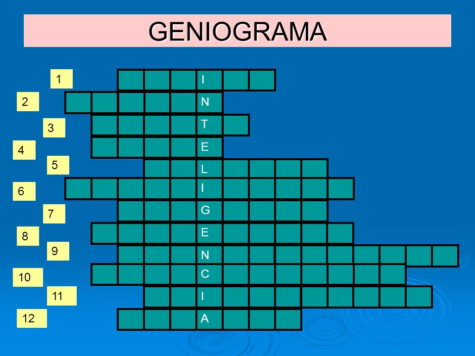 GENIOGRAMA 1 O N I C M G A E B J T P L R V D U F S