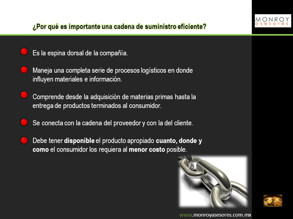 ¿Por qué es importante una cadena de suministro eficiente