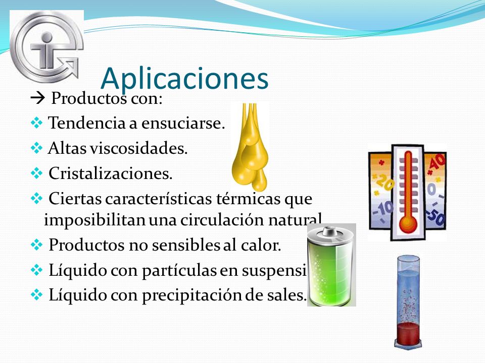 Aplicaciones  Productos con: Tendencia a ensuciarse.