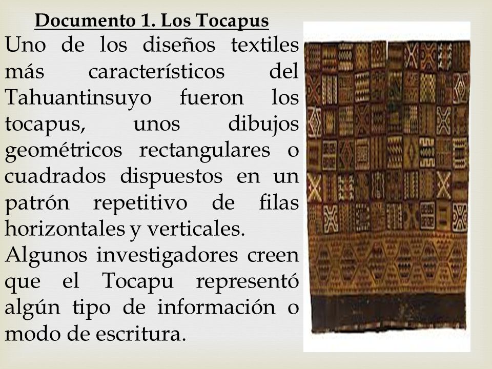 Documento 1. Los Tocapus