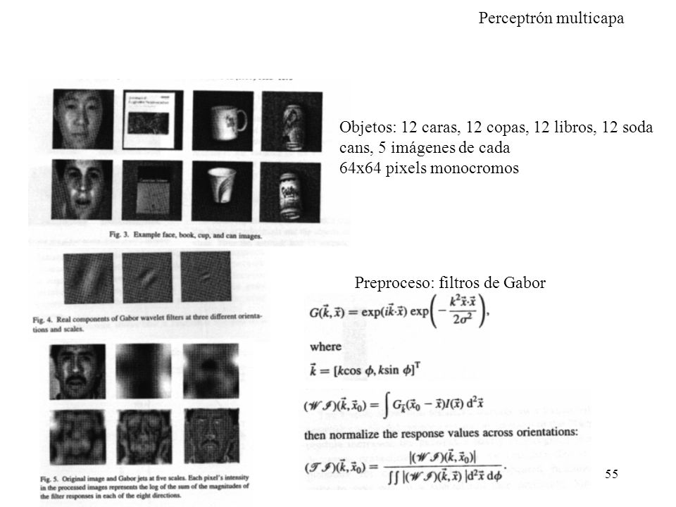 Objetos: 12 caras, 12 copas, 12 libros, 12 soda cans, 5 imágenes de cada