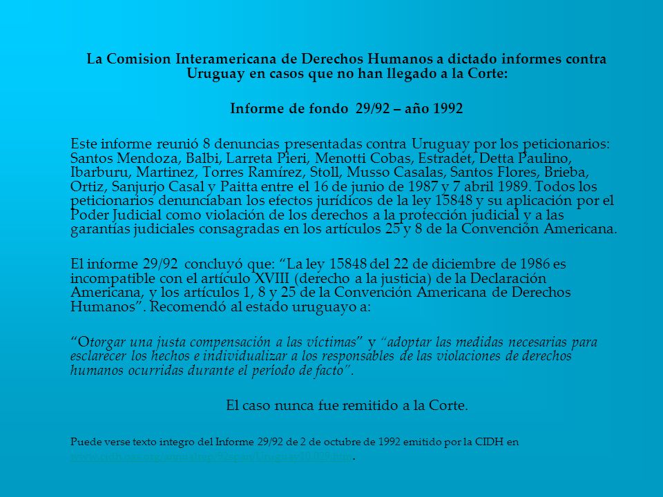 El caso nunca fue remitido a la Corte.