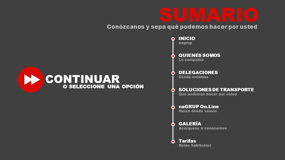 SUMARIO CONTINUAR Conózcanos y sepa qué podemos hacer por usted
