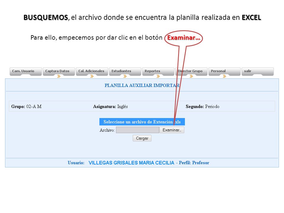 BUSQUEMOS, el archivo donde se encuentra la planilla realizada en EXCEL