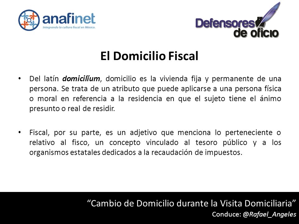 El Domicilio Fiscal