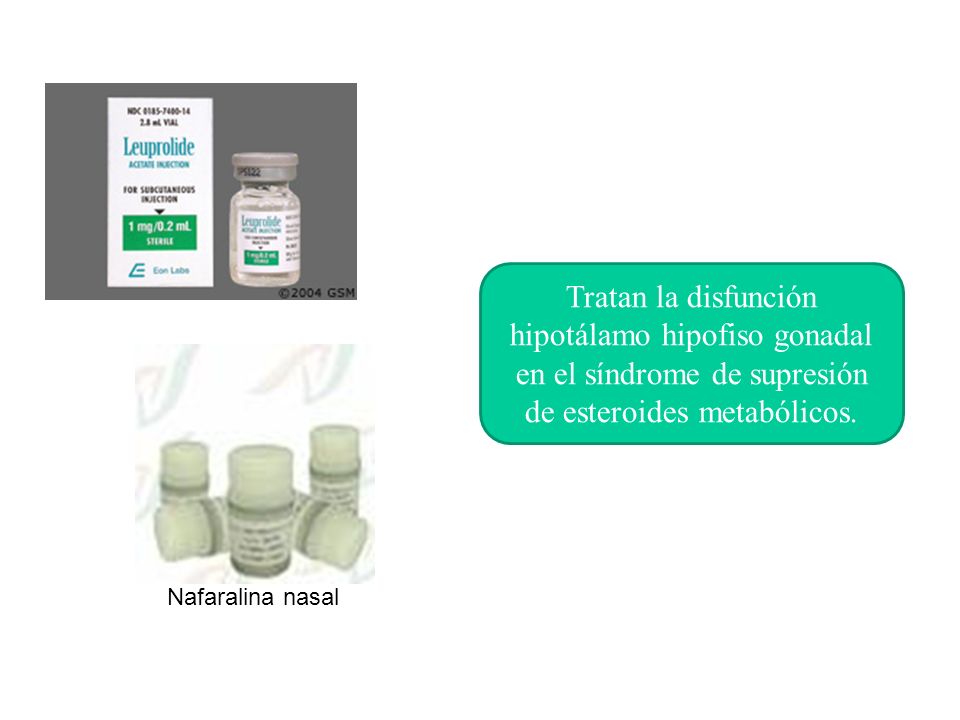 Tratan la disfunción hipotálamo hipofiso gonadal en el síndrome de supresión de esteroides metabólicos.