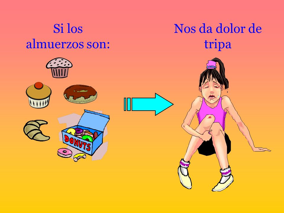 Si los almuerzos son: Nos da dolor de tripa