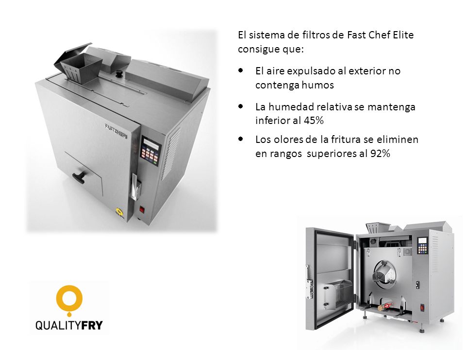 El sistema de filtros de Fast Chef Elite consigue que: