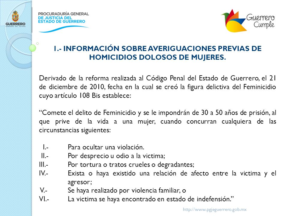 I.- Para ocultar una violación.