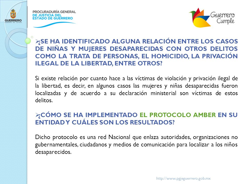 ¿SE HA IDENTIFICADO ALGUNA RELACIÓN ENTRE LOS CASOS DE NIÑAS Y MUJERES DESAPARECIDAS CON OTROS DELITOS COMO LA TRATA DE PERSONAS, EL HOMICIDIO, LA PRIVACIÓN ILEGAL DE LA LIBERTAD, ENTRE OTROS