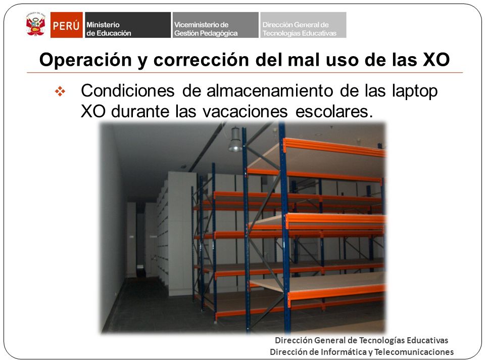 Operación y corrección del mal uso de las XO