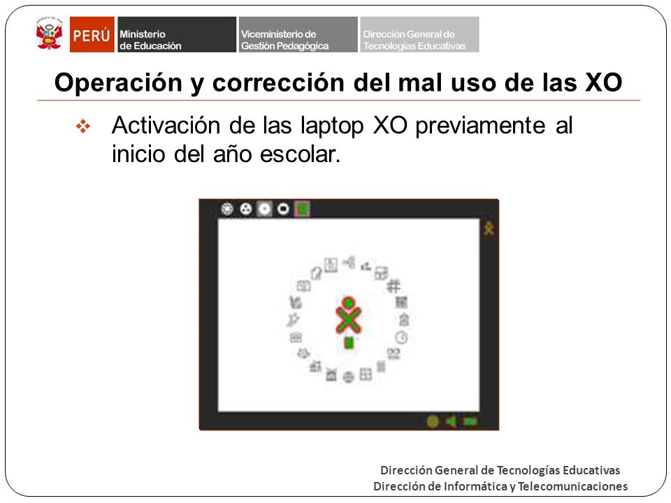 Operación y corrección del mal uso de las XO