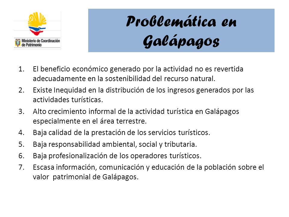 Problemática en Galápagos