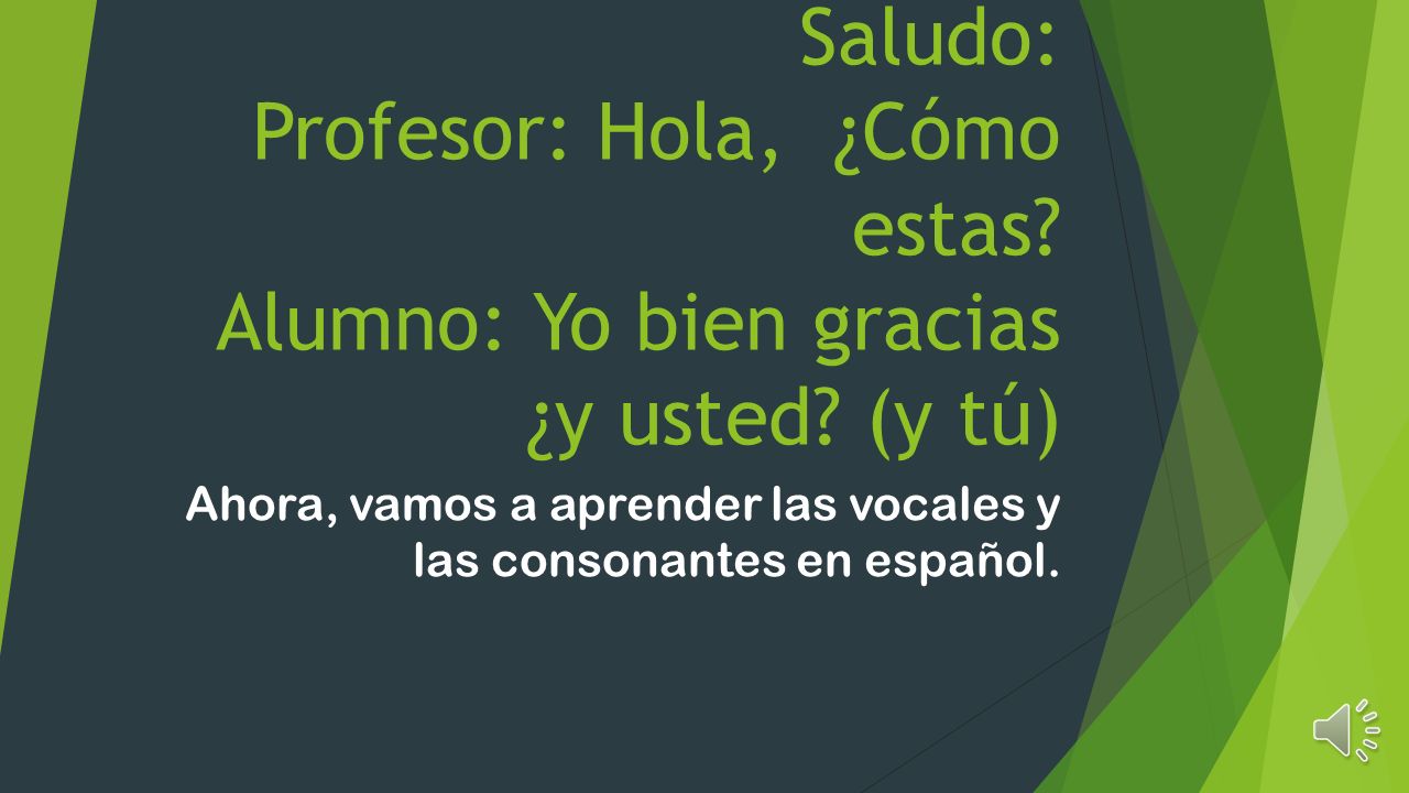 Ahora, vamos a aprender las vocales y las consonantes en español.