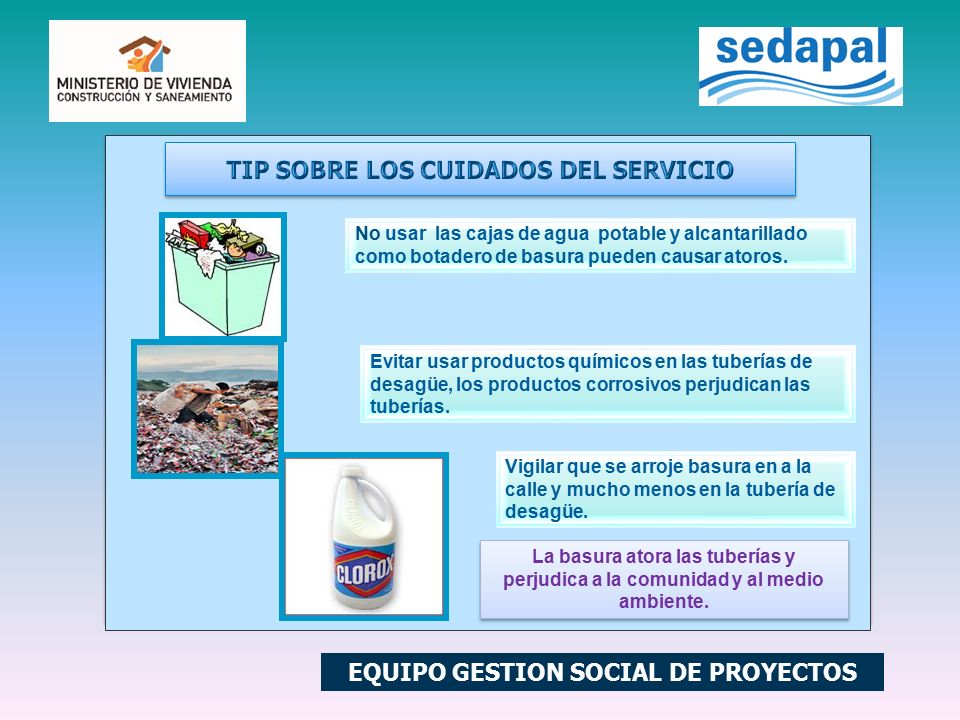 TIP SOBRE LOS CUIDADOS DEL SERVICIO EQUIPO GESTION SOCIAL DE PROYECTOS