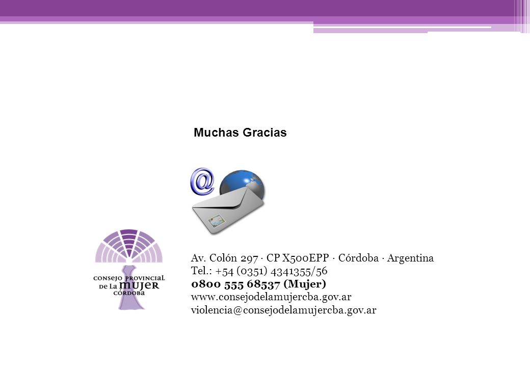 Muchas Gracias Av. Colón 297 · CP X500EPP · Córdoba · Argentina