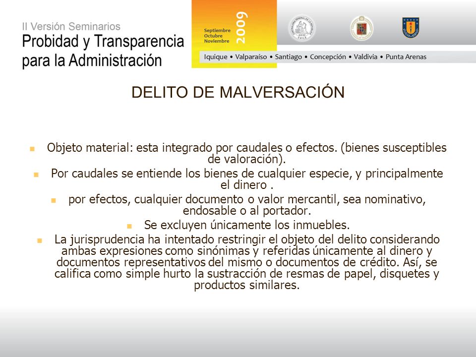 DELITO DE MALVERSACIÓN