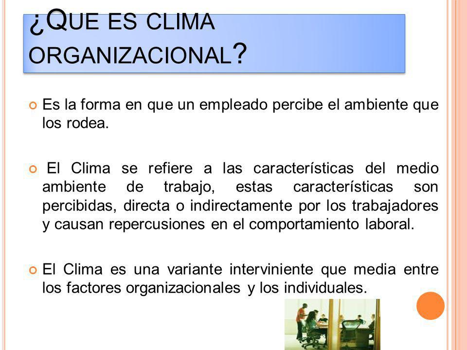 ¿Que es clima organizacional