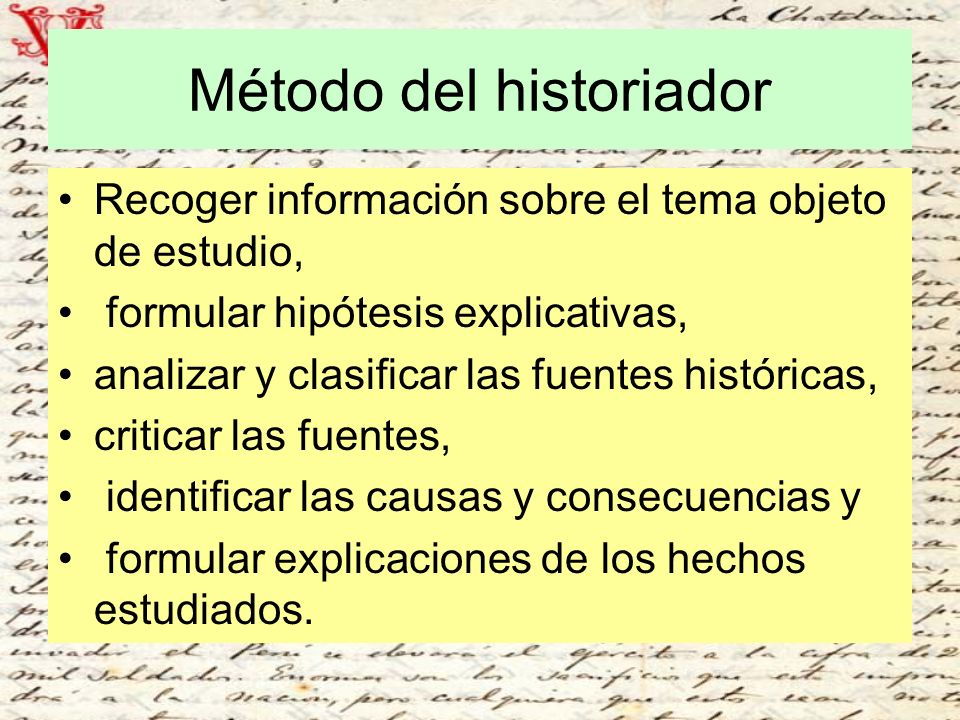 Método del historiador