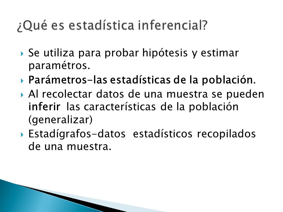¿Qué es estadística inferencial