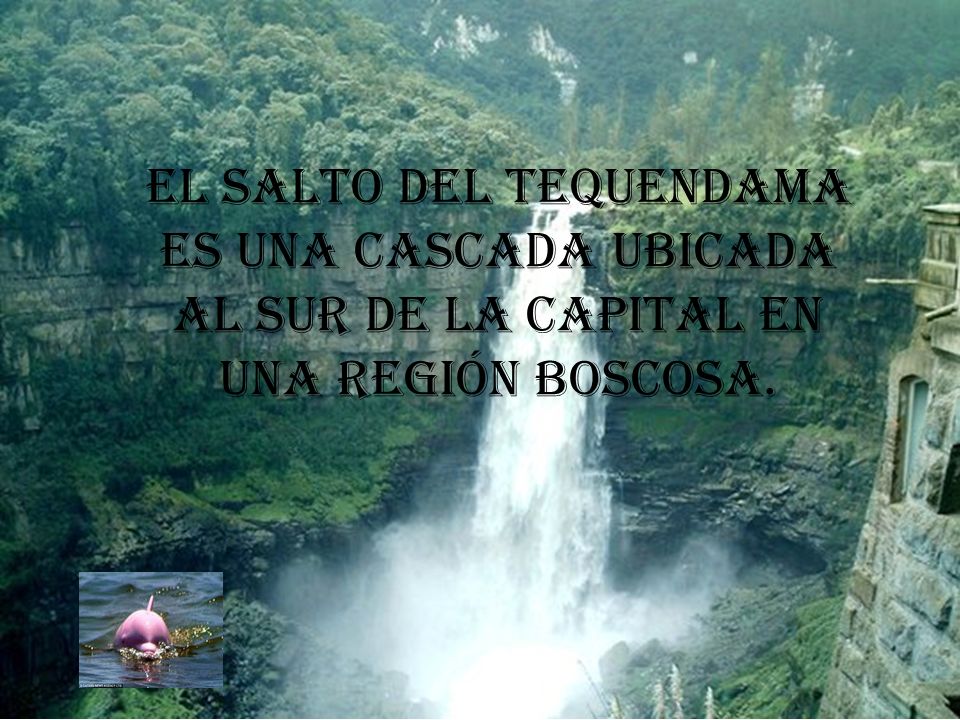 El salto del Tequendama es una cascada ubicada al sur de la capital en una región boscosa.