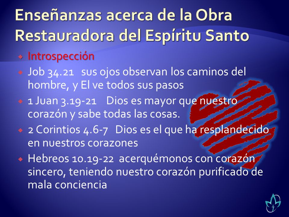 Enseñanzas acerca de la Obra Restauradora del Espíritu Santo