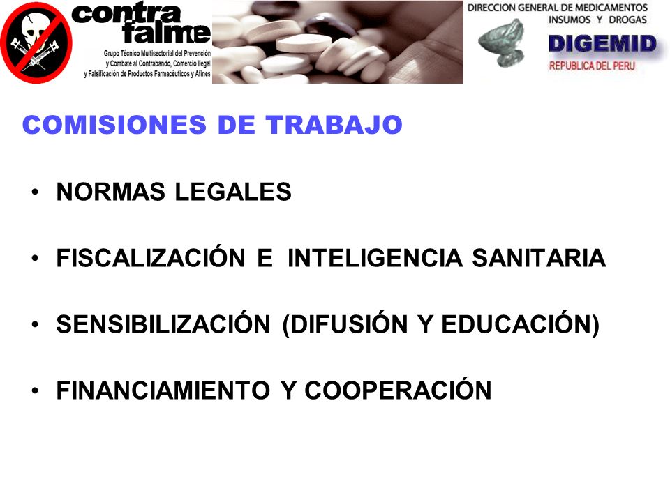 COMISIONES DE TRABAJO NORMAS LEGALES