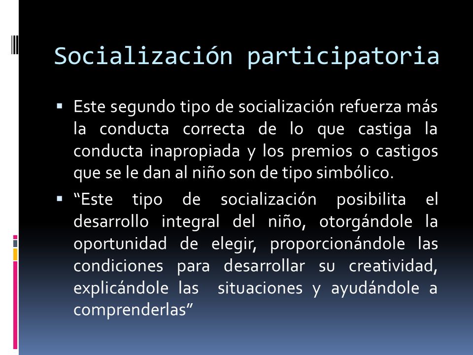 Socialización participatoria