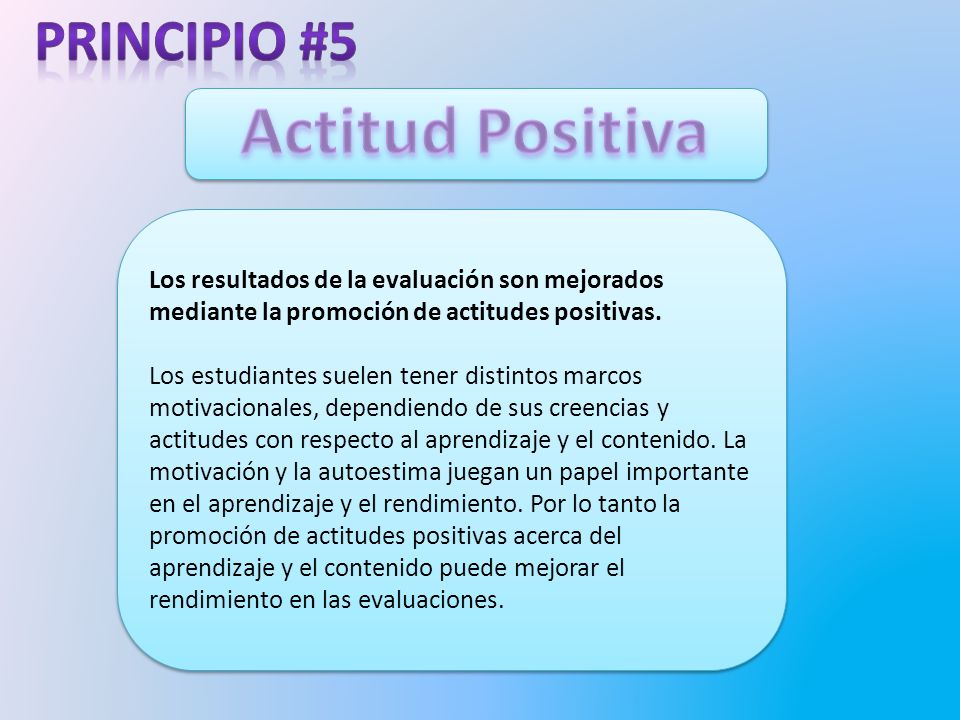 Actitud Positiva Principio #5
