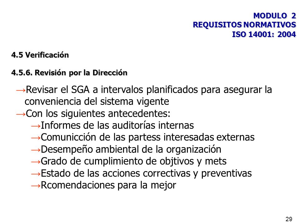 Con los siguientes antecedentes: Informes de las auditorías internas