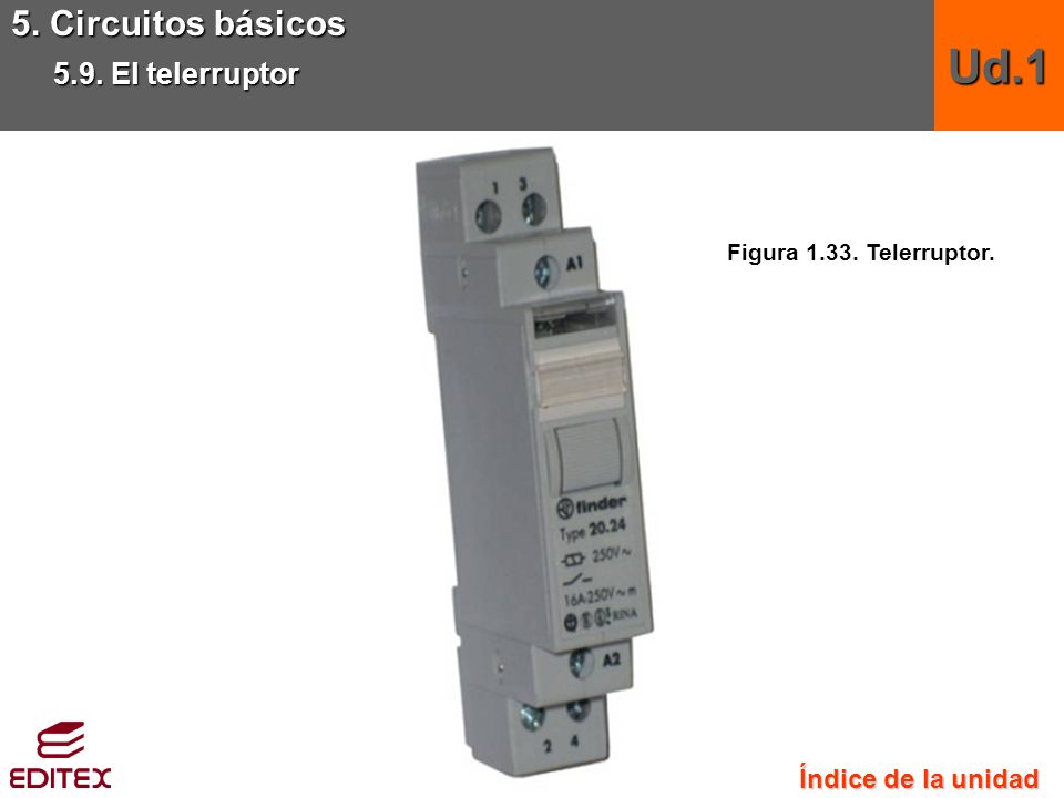 Ud.1 5. Circuitos básicos 5.9. El telerruptor Índice de la unidad