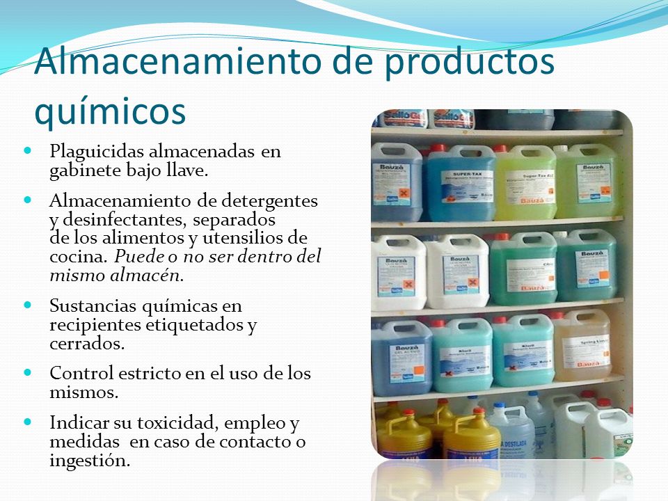 Almacenamiento de productos químicos
