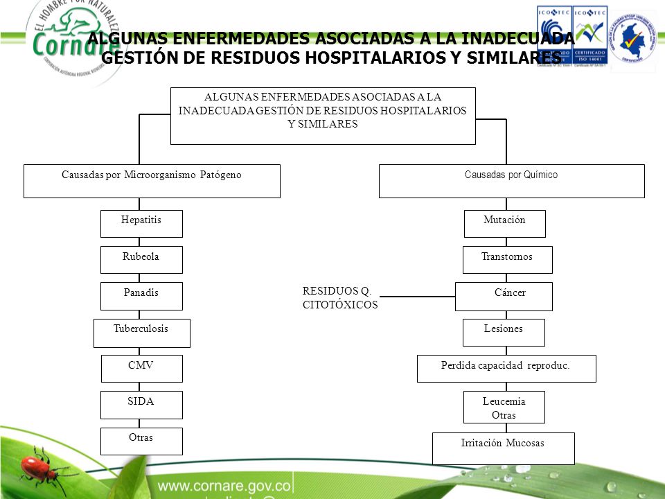 ALGUNAS ENFERMEDADES ASOCIADAS A LA INADECUADA GESTIÓN DE RESIDUOS HOSPITALARIOS Y SIMILARES
