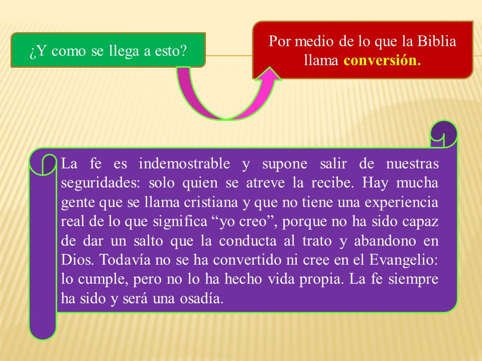 Por medio de lo que la Biblia llama conversión.