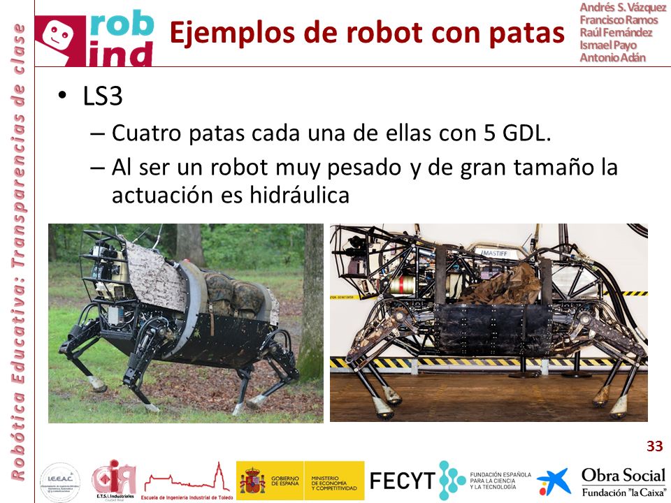 Ejemplos de robot con patas