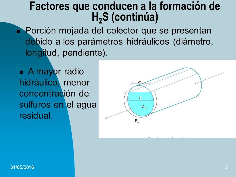 Factores que conducen a la formación de H2S (continúa)