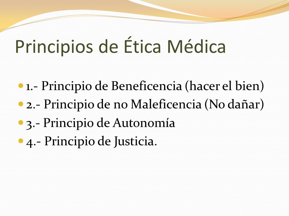 Principios de Ética Médica
