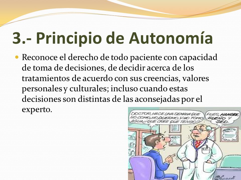 3.- Principio de Autonomía