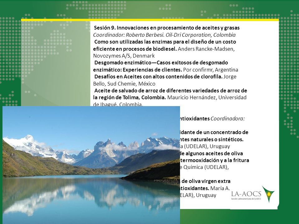 Coordinador: Roberto Berbesi. Oil-Dri Corporation, Colombia